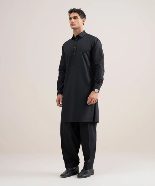 Embroidered Cotton Dobby Suit