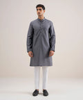 Embroidered Cotton Jacquard Kurta