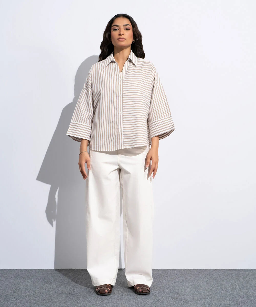 Striped Poplin Shirt